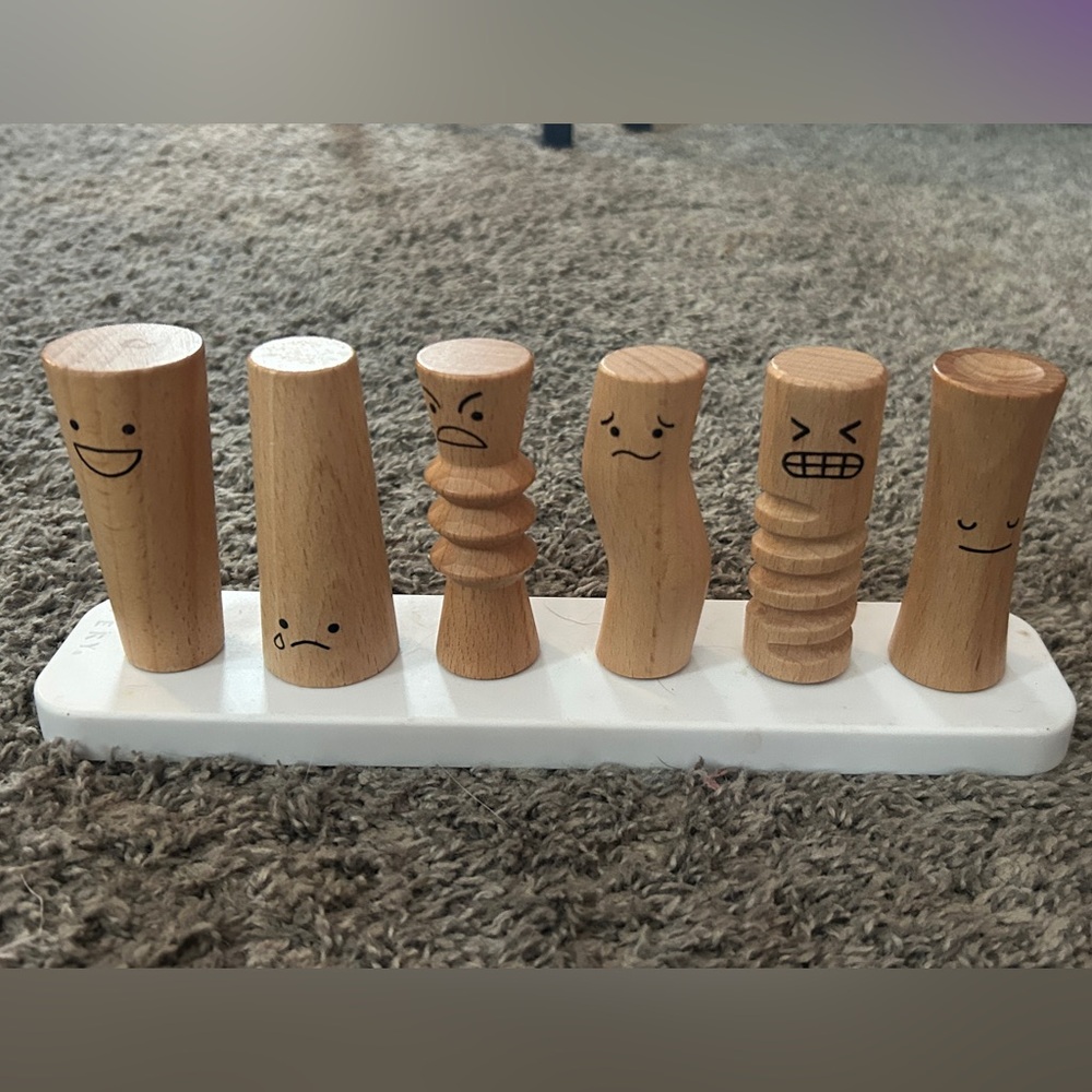 Lovevery Wooden Emotion Pegs Learning Toy